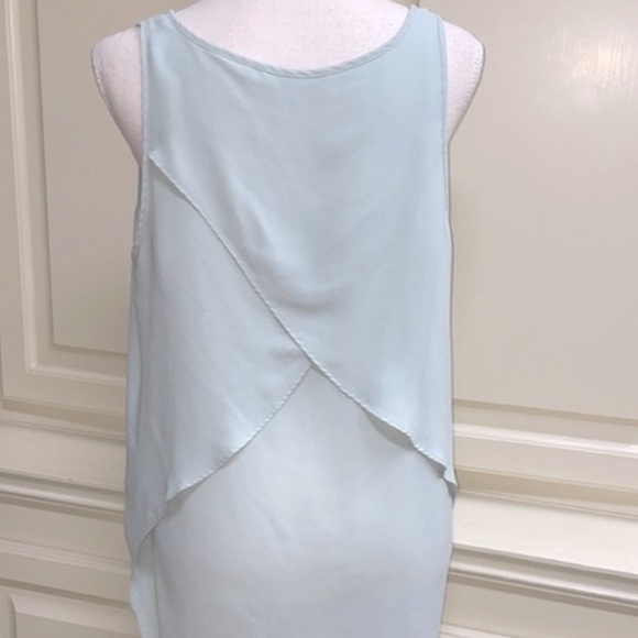 Banana Republic Layer Back Blousy Tank Dusty Teal Mint Green Lightweight Tiers - Picture 9 of 12